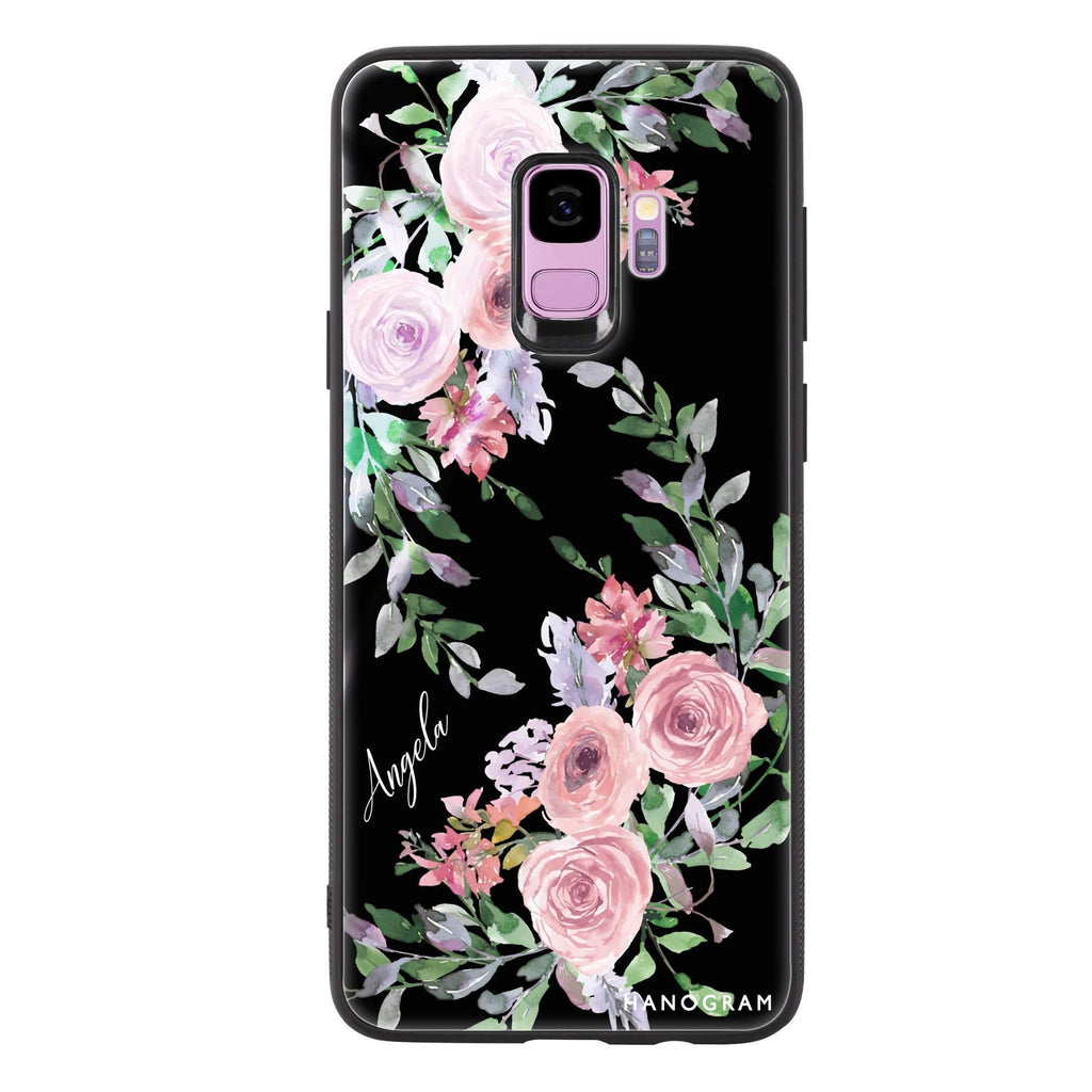 Lucy Watercolor Rose Samsung S9 超薄強化玻璃殻