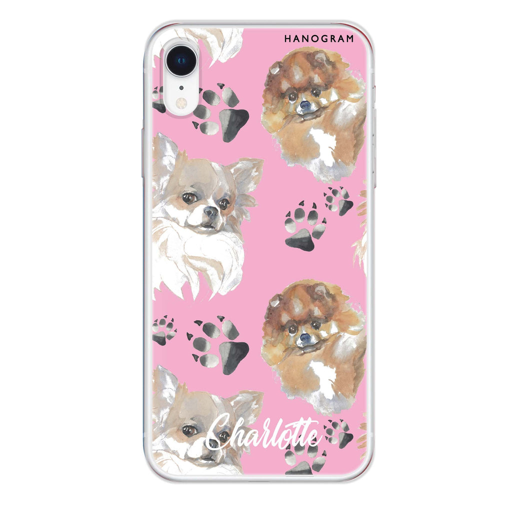 Pompom & Chihuahua iPhone XR 水晶透明保護殼
