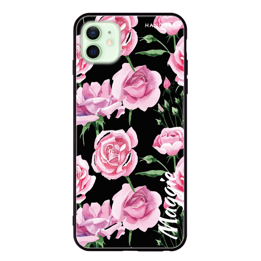 Pink Rose iPhone 12 超薄強化玻璃殻