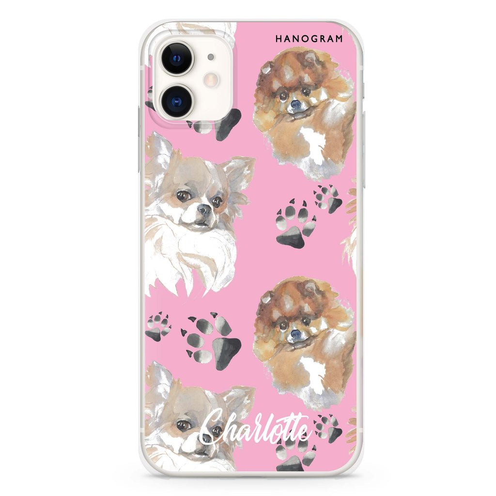 Pompom & Chihuahua iPhone 11 水晶透明保護殼