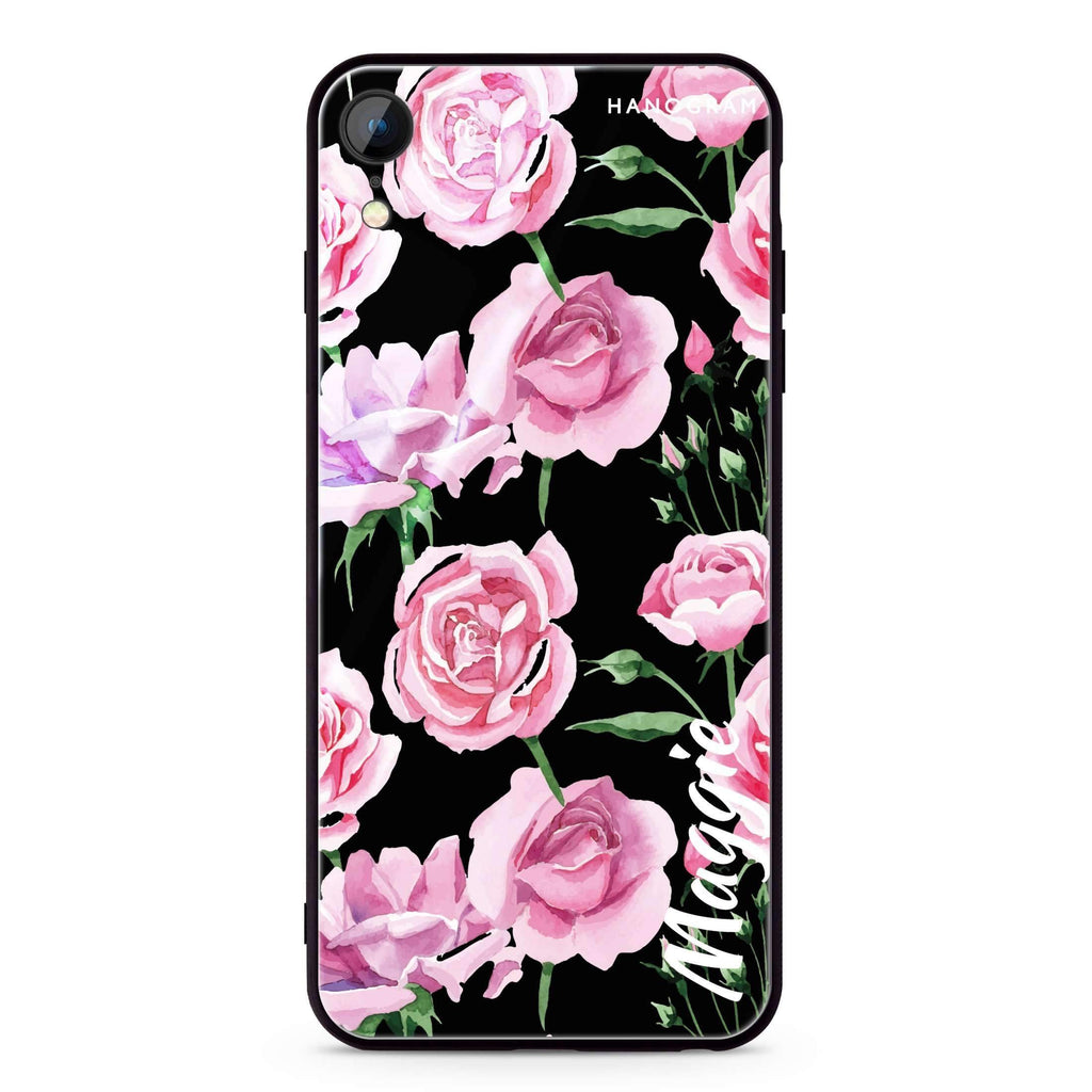 Pink Rose iPhone XR 超薄強化玻璃殻