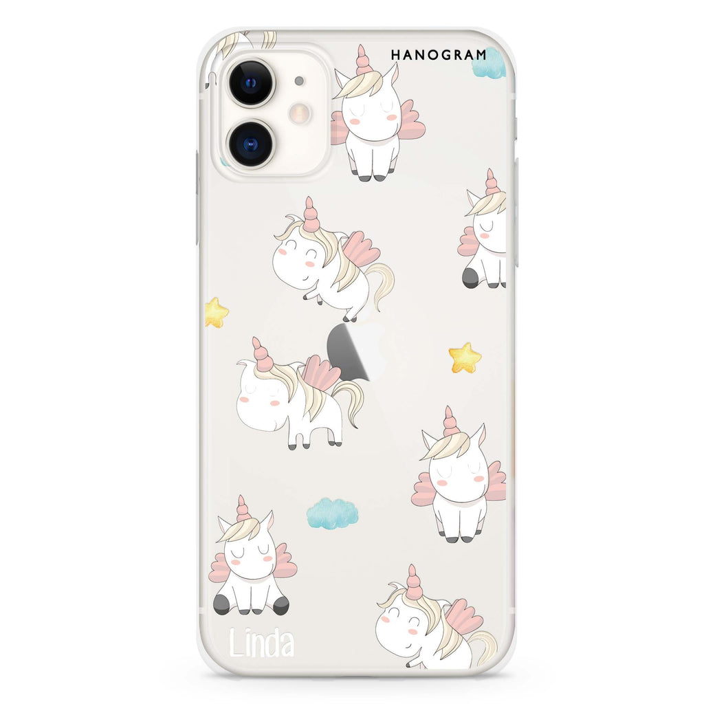 Baby Cute Unicorn iPhone 11 水晶透明保護殼