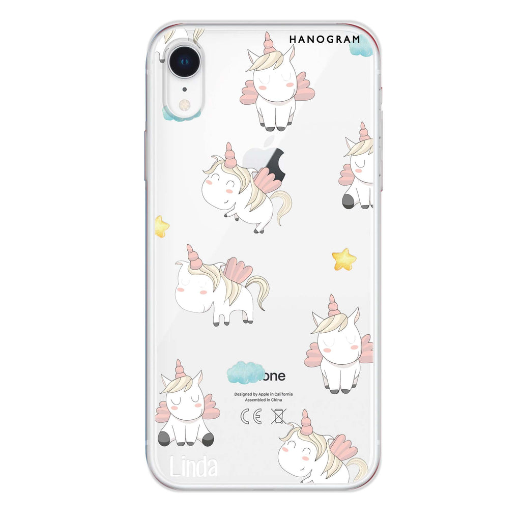 Baby Cute Unicorn iPhone XR 水晶透明保護殼
