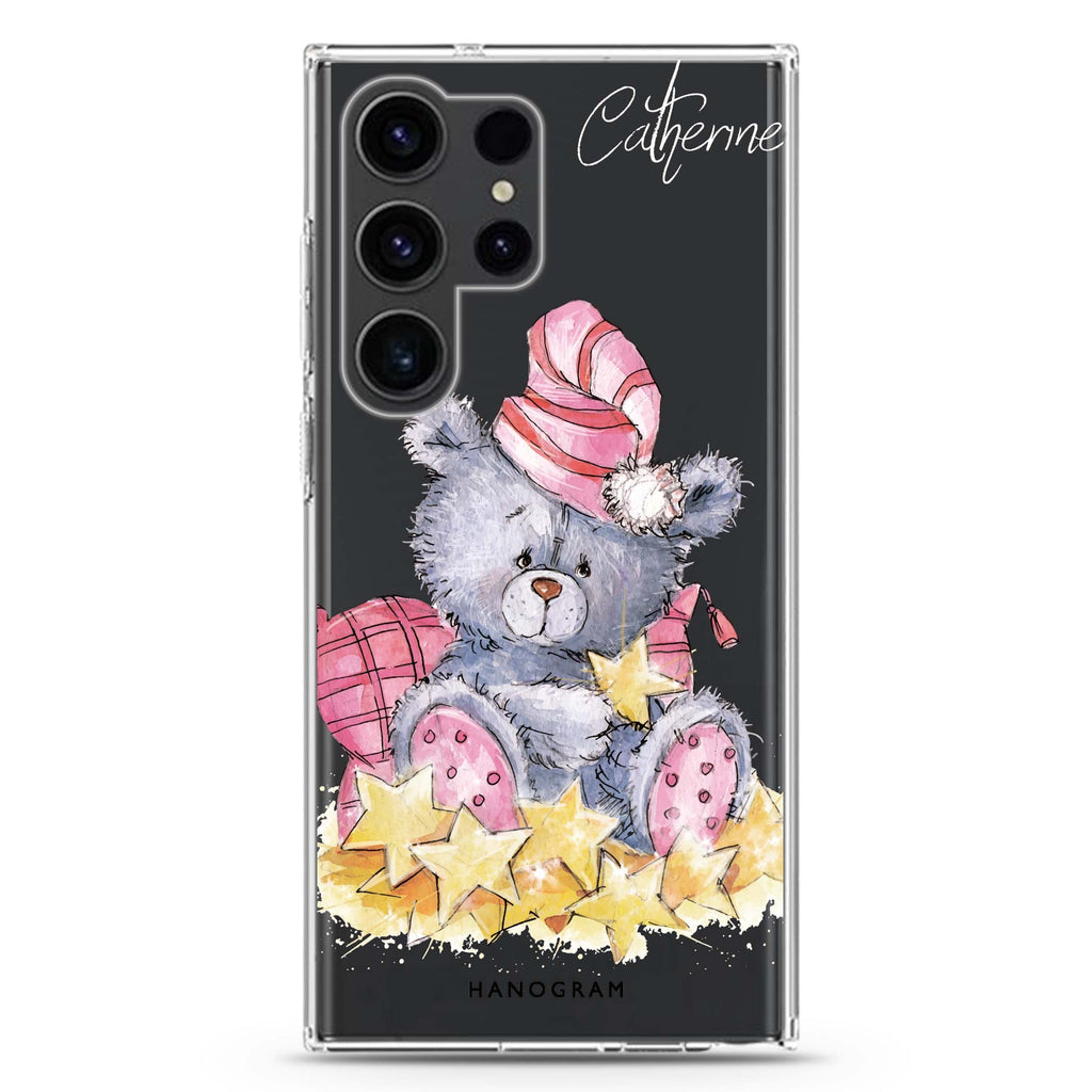 Star Bear Samsung Galaxy Ultra 可加名字透明保護殼，適用 S26/S25/S24/S23 Ultra，圖1