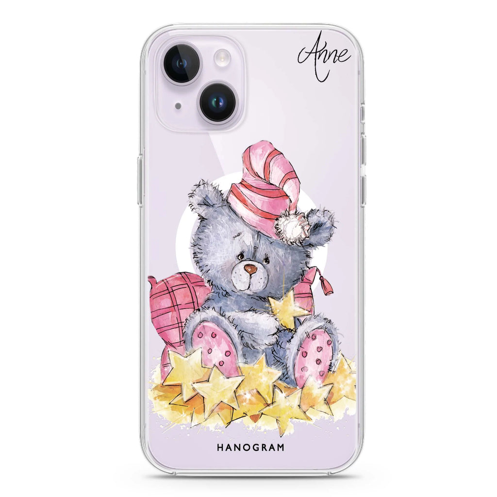 Star Bear iPhone 14 Plus Magsafe 兼容水晶透明保護殼