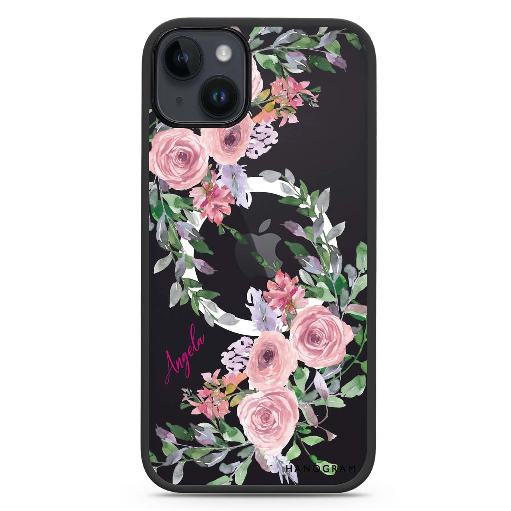 Lucy Watercolor Rose iPhone 14 Plus Magsafe 兼容防衝擊保護殼