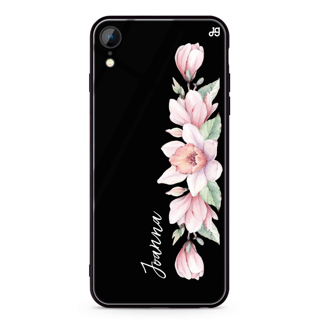 Floral and Me iPhone XR 超薄強化玻璃殻