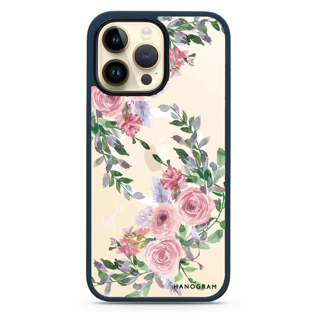 Lucy Watercolor Rose Magsafe 兼容防衝擊保護殼