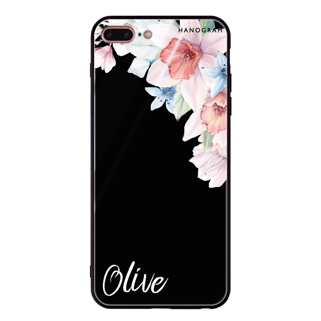 Glamour Floral iPhone 8 Plus 超薄強化玻璃殻