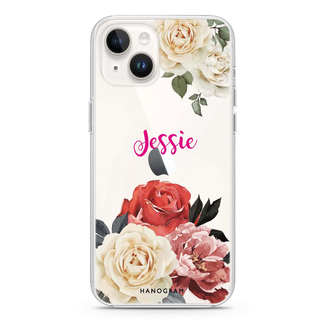 Vintage Floral iPhone 14 水晶透明保護殼