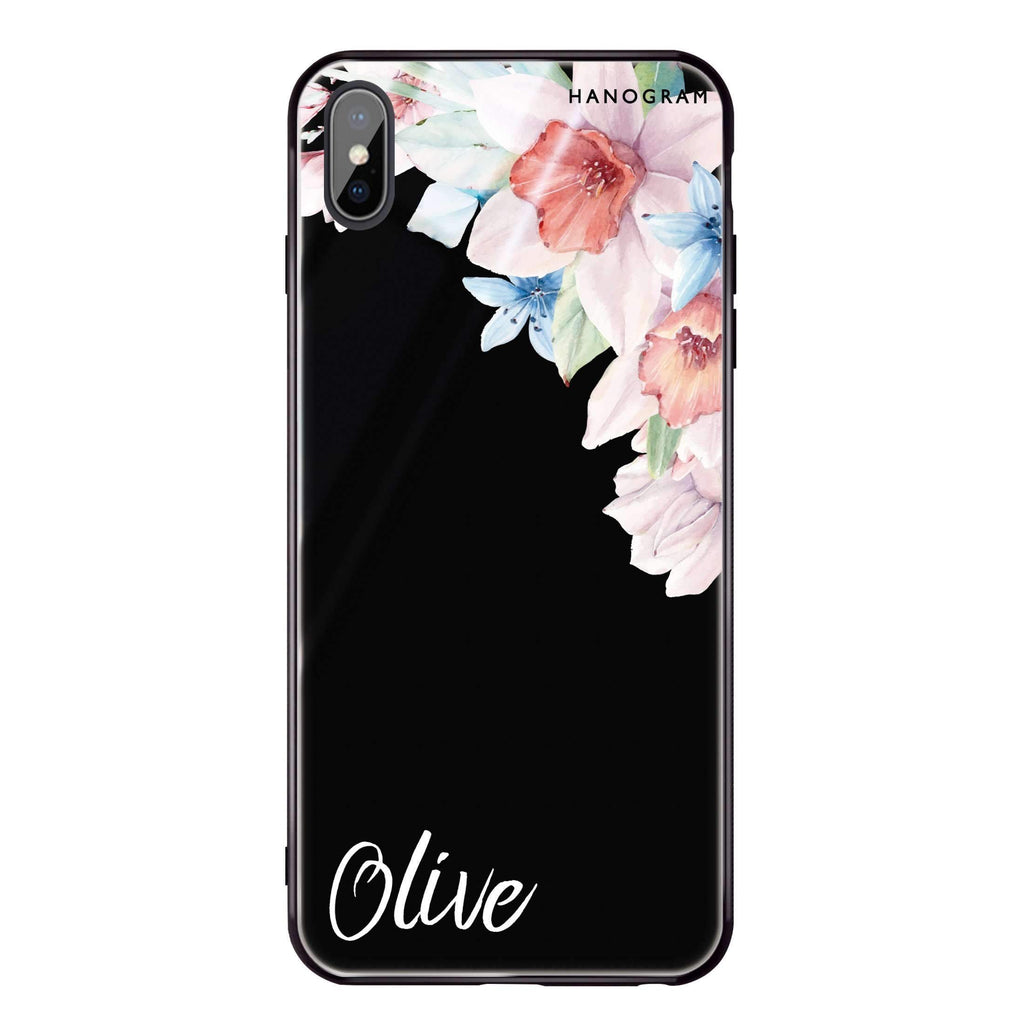Glamour Floral iPhone X 超薄強化玻璃殻