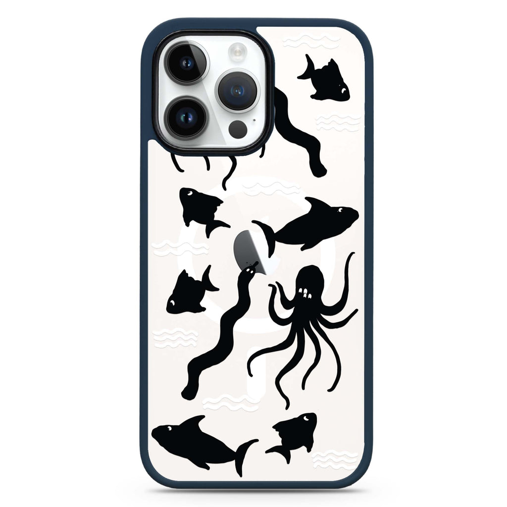 Water, Ocean and Sea Animals Magsafe 兼容防衝擊保護殼