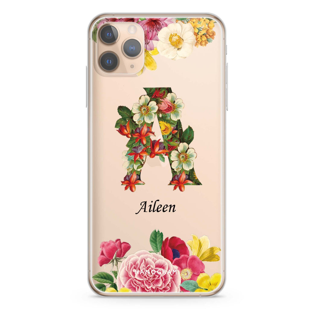 Bouqet Flower Monogram iPhone 11 Pro 水晶透明保護殼