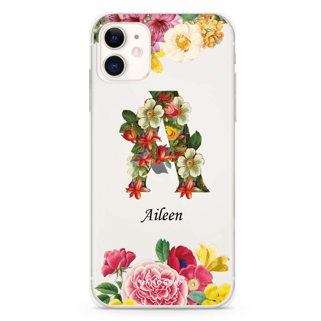 Bouqet Flower Monogram iPhone 11 水晶透明保護殼