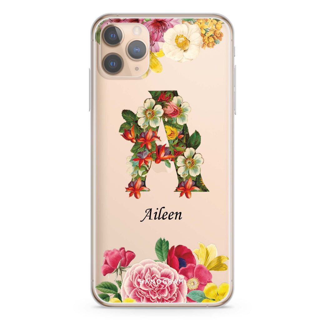 Bouqet Flower Monogram iPhone 11 Pro Max 水晶透明保護殼