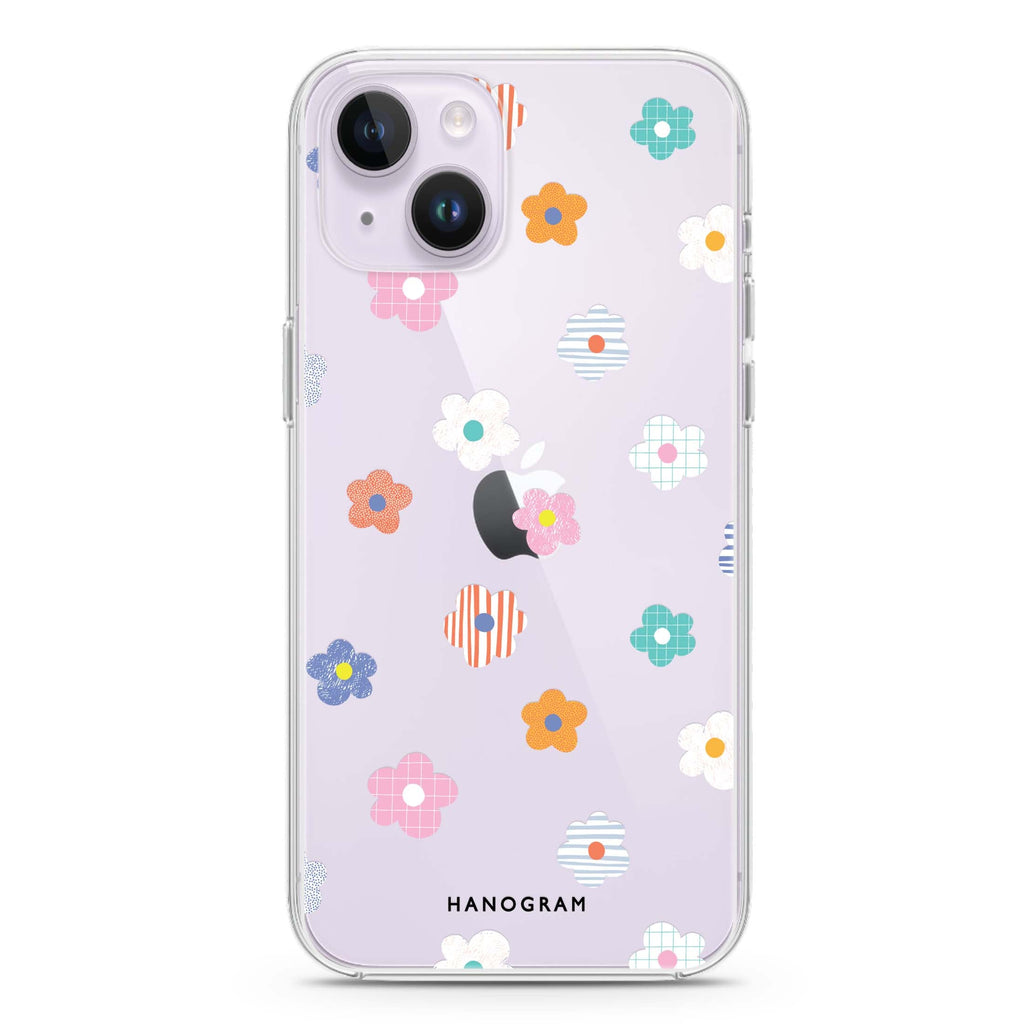 Floral Pattern iPhone 14 plus 水晶透明保護殼