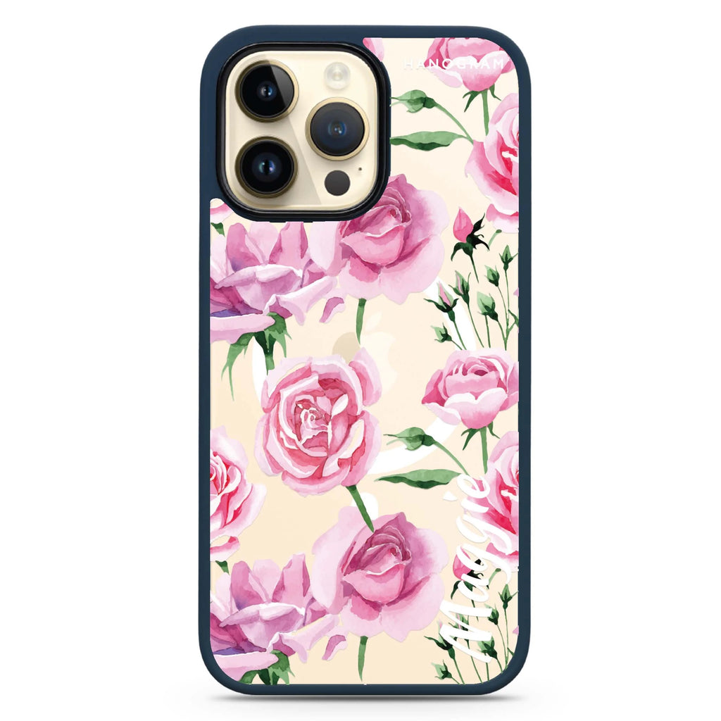 Pink Rose Magsafe 兼容防衝擊保護殼
