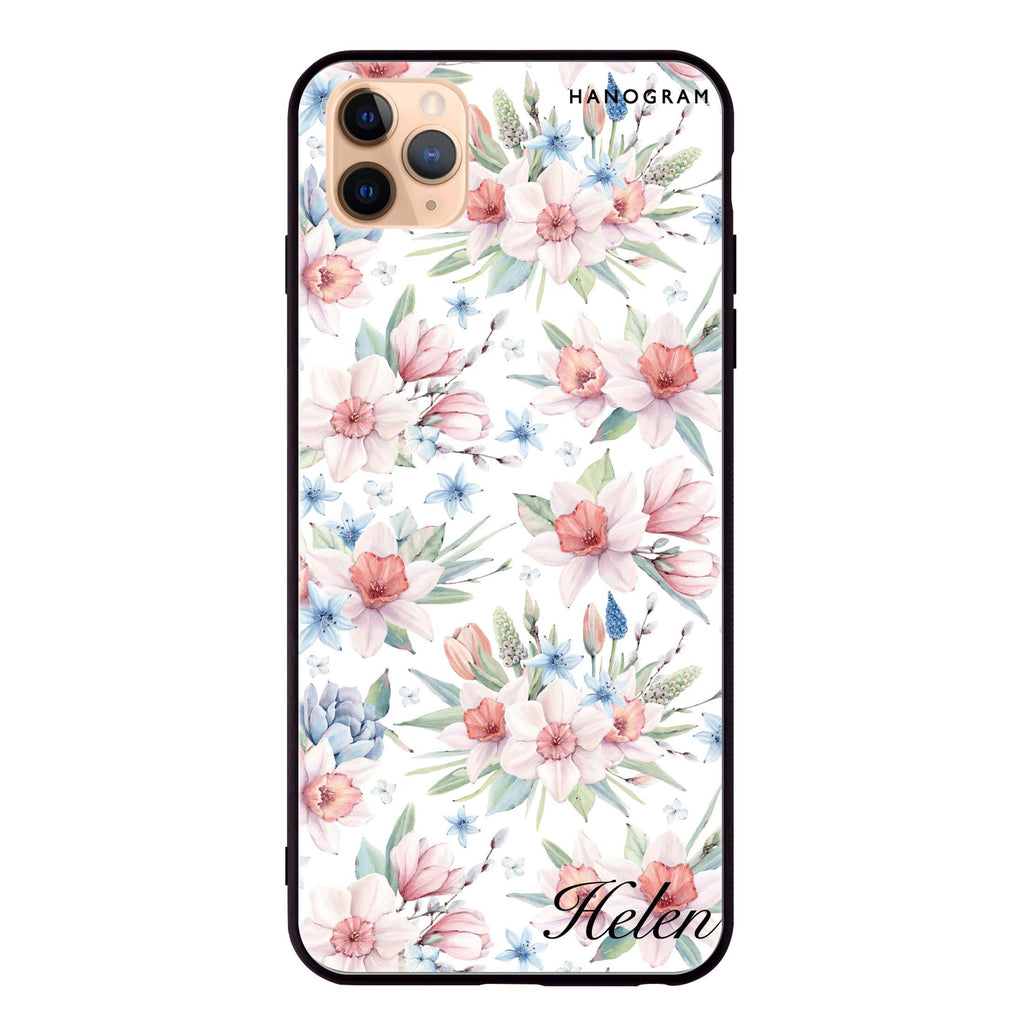 Glamour Floral World iPhone 11 Pro Max 超薄強化玻璃殻