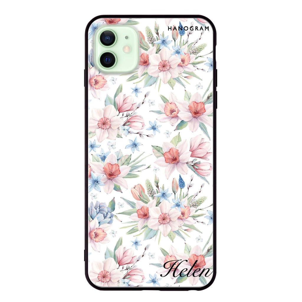 Glamour Floral World iPhone 12 mini 超薄強化玻璃殻