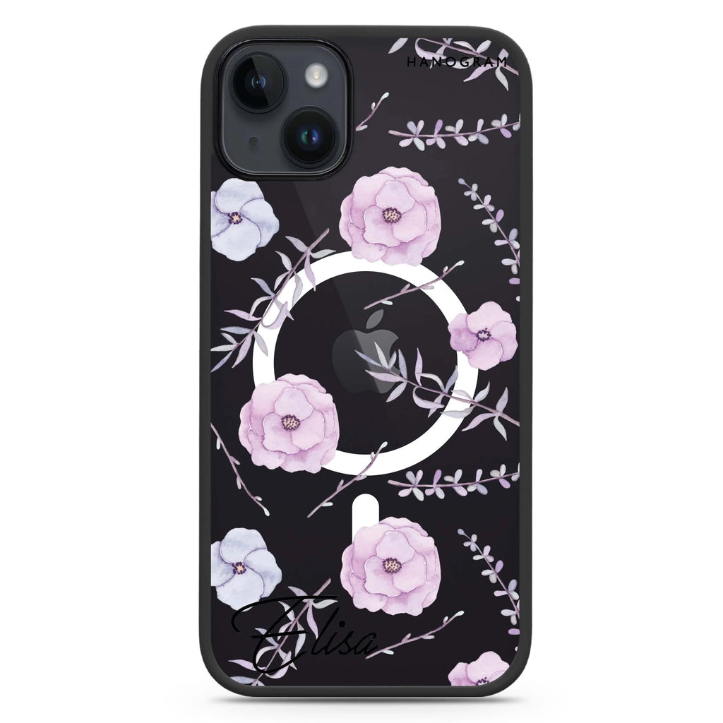 Vibrant Floral iPhone 14 Plus Magsafe 兼容防衝擊保護殼