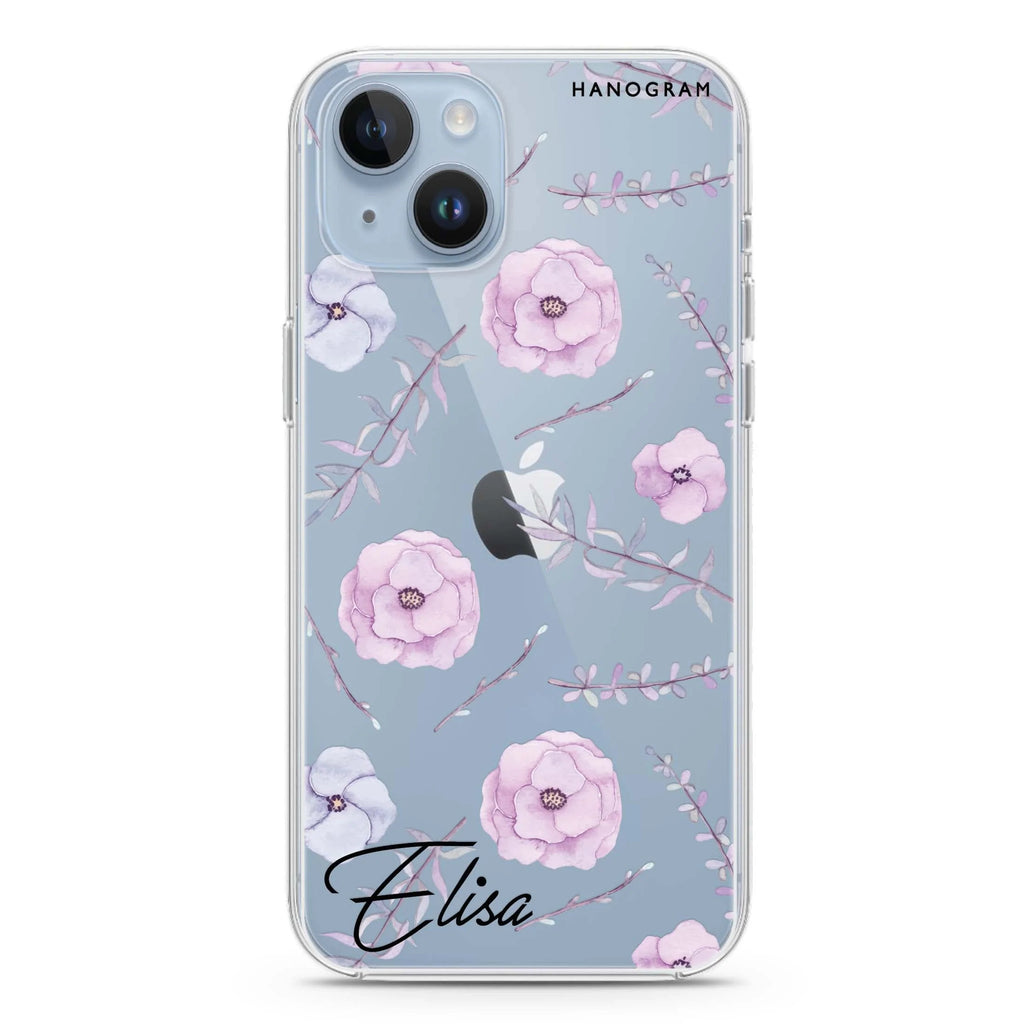 Vibrant Floral iPhone 14 水晶透明保護殼