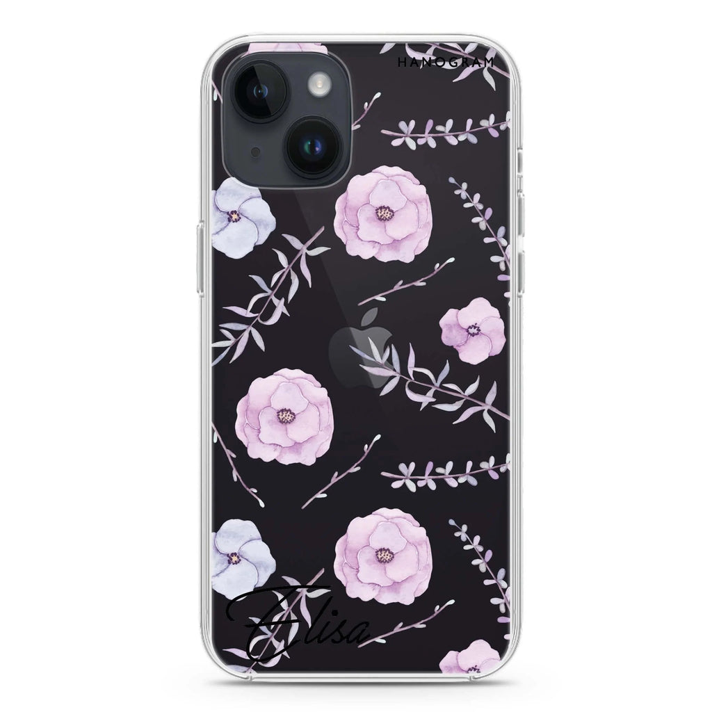 Vibrant Floral iPhone 14 plus 水晶透明保護殼