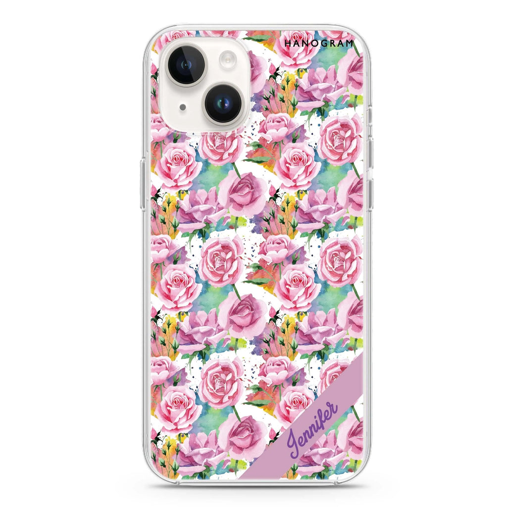 Colorful Rose iPhone 14 水晶透明保護殼