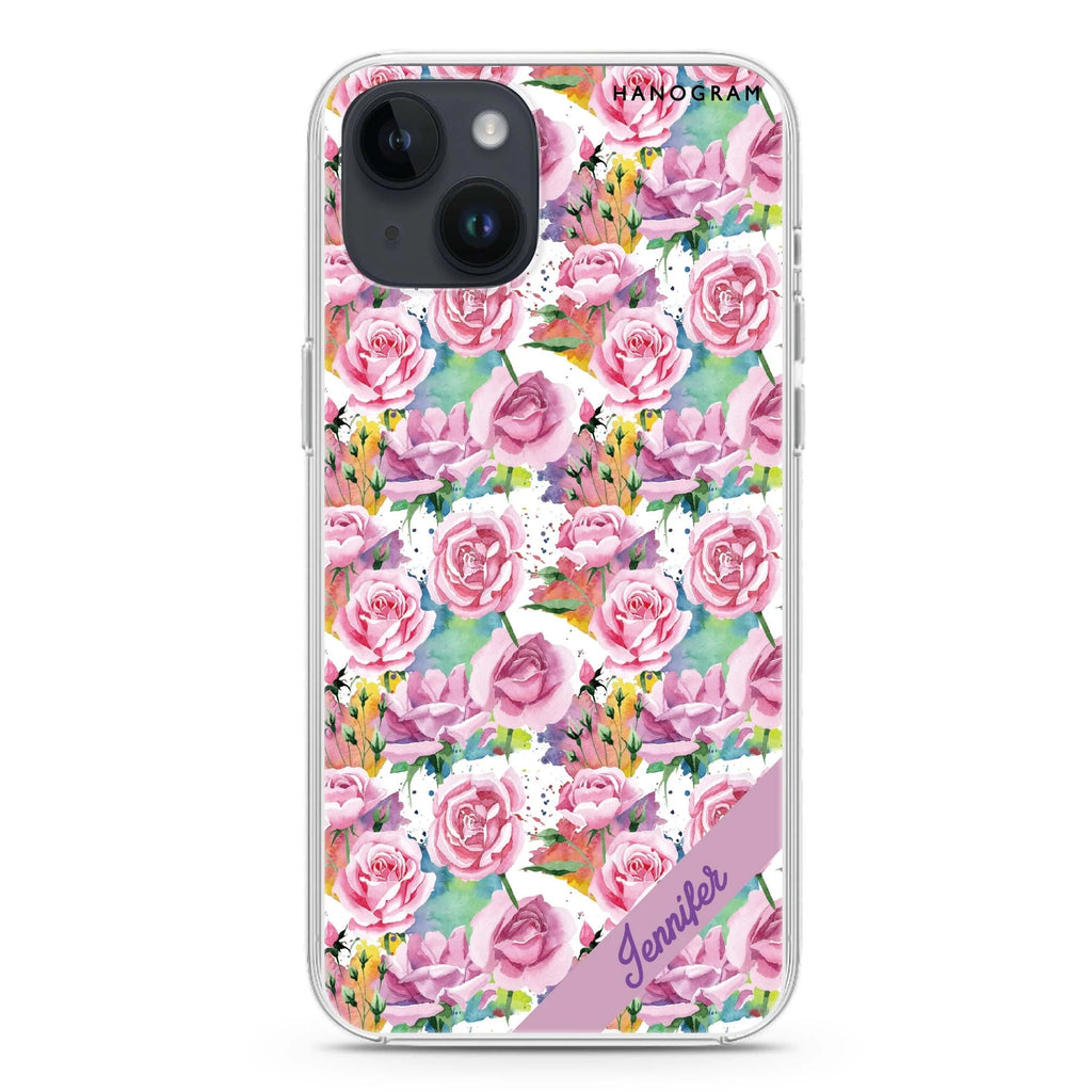 Colorful Rose iPhone 14 plus 水晶透明保護殼