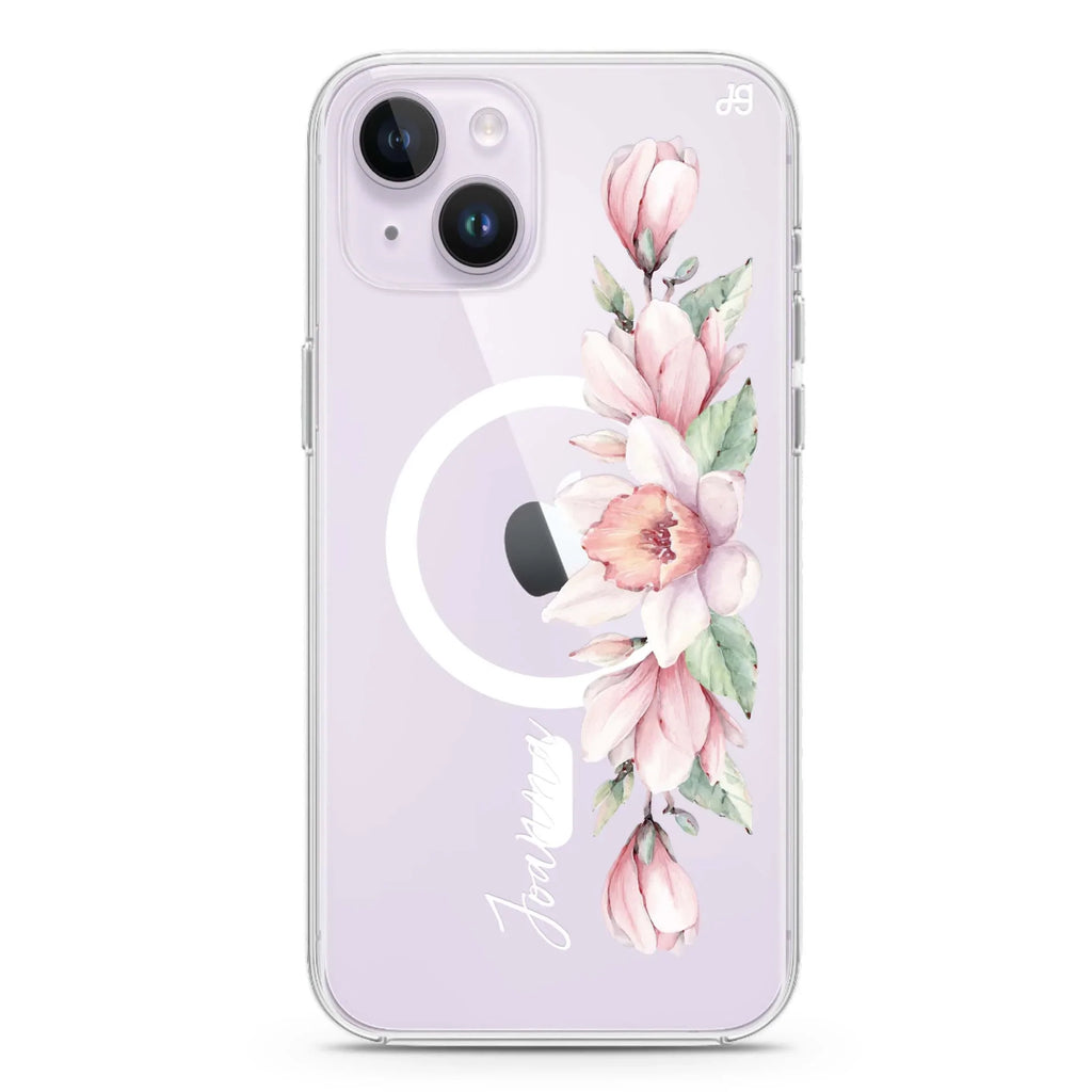 Floral and Me iPhone 14 Magsafe 兼容水晶透明保護殼