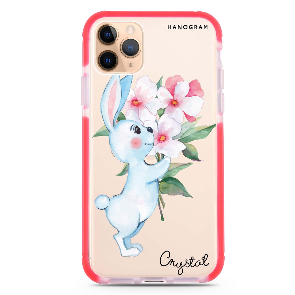 Rabbit And Flowers iPhone 11 Pro 吸震防摔保護殼