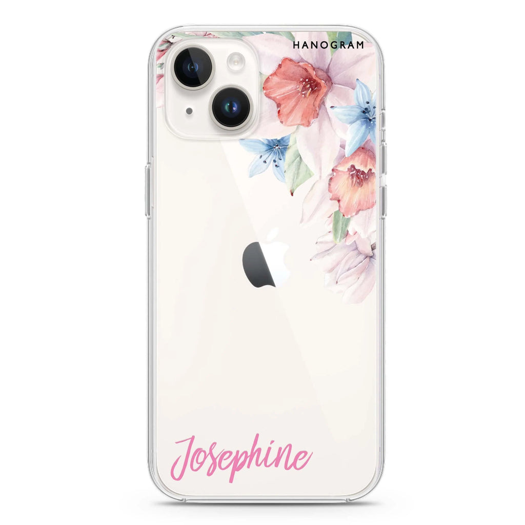 Glamour Floral iPhone 14 plus 水晶透明保護殼