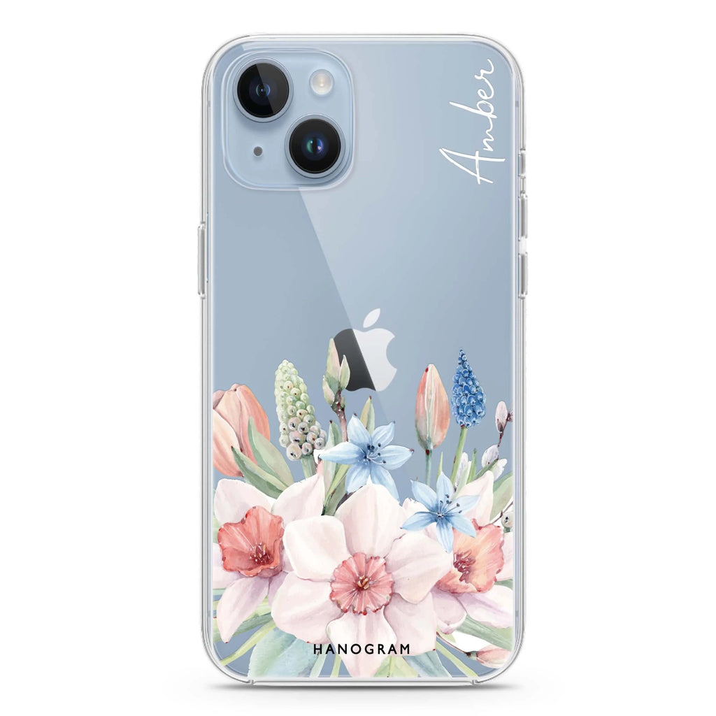 My Glamour Floral iPhone 14 plus 水晶透明保護殼