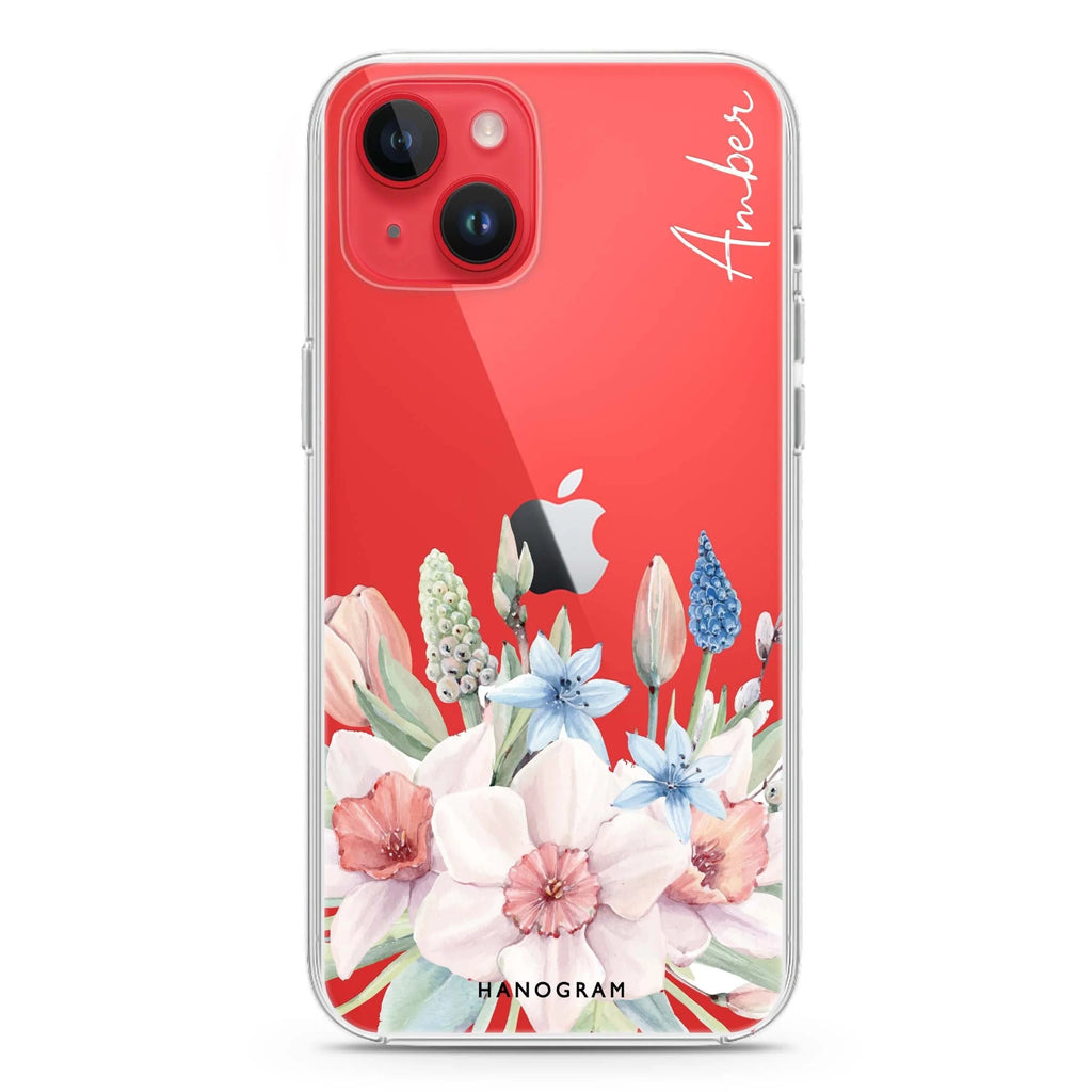 My Glamour Floral iPhone 14 水晶透明保護殼