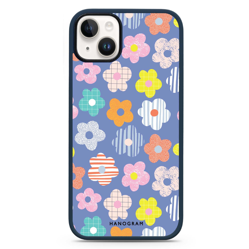 Floral Pattern iPhone 14 Plus Magsafe 兼容防衝擊保護殼