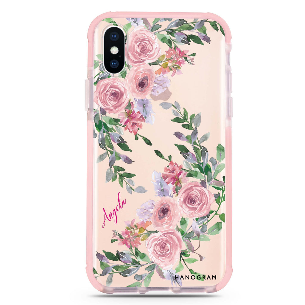 Lucy Watercolor Rose iPhone XS Max 吸震防摔保護殼
