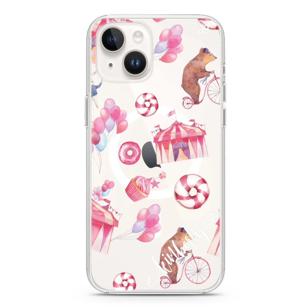 Red Circus iPhone 14 Plus Magsafe 兼容水晶透明保護殼
