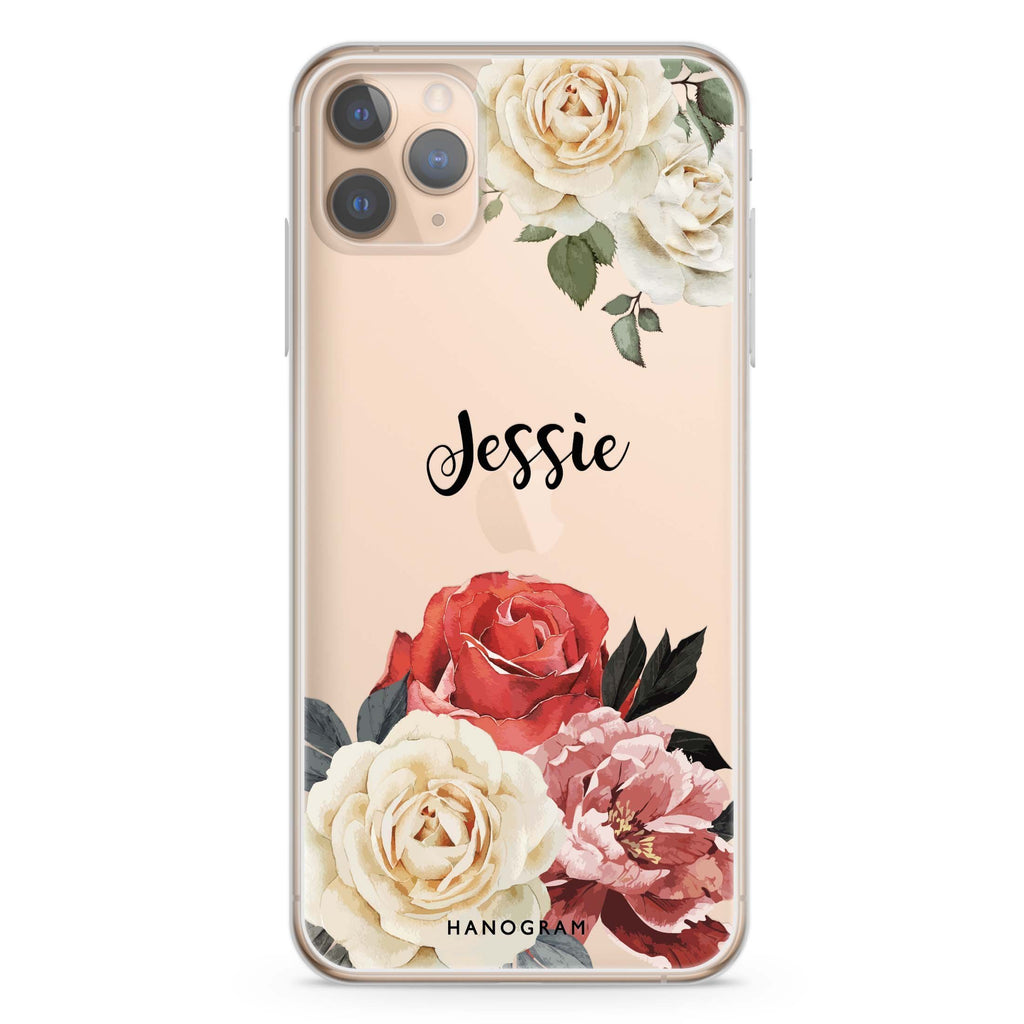 Vintage Floral iPhone 11 Pro Max 水晶透明保護殼