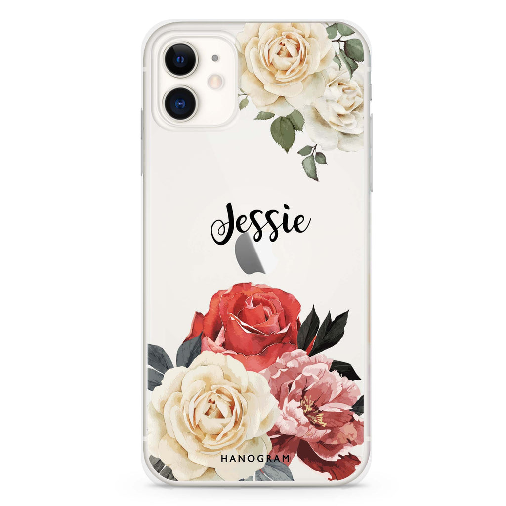 Vintage Floral iPhone 11 水晶透明保護殼