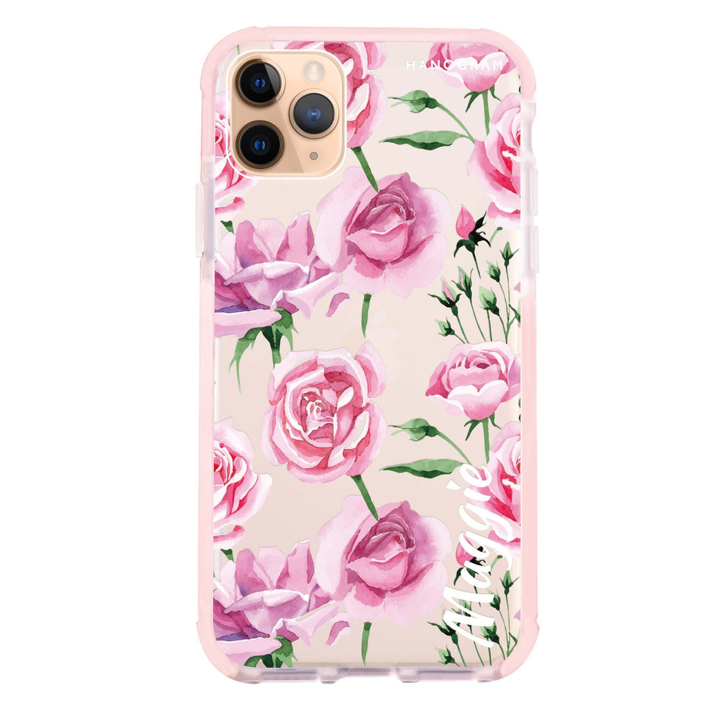 Pink Rose iPhone 11 Pro 吸震防摔保護殼