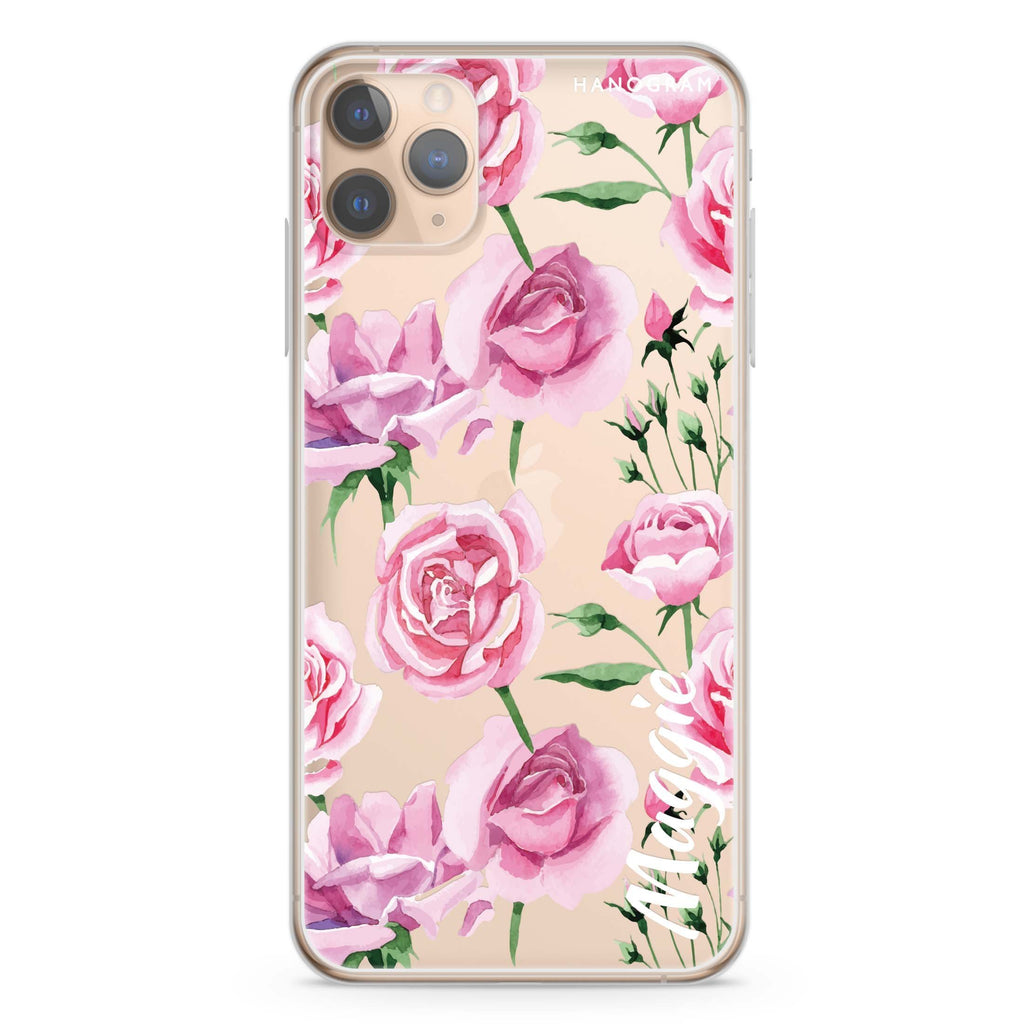 Pink Rose iPhone 11 Pro Max 水晶透明保護殼