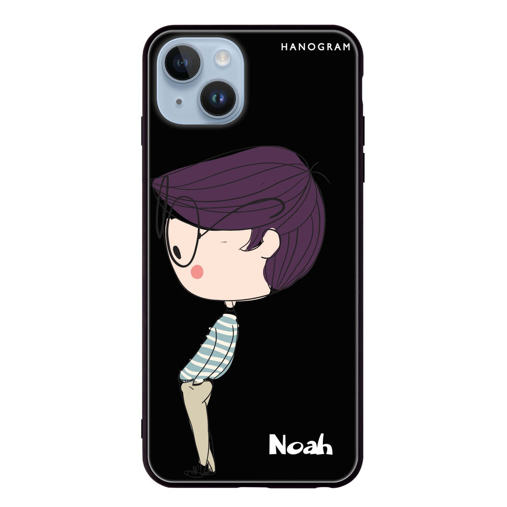 Boy kissing iPhone 13 Mini 超薄強化玻璃殻