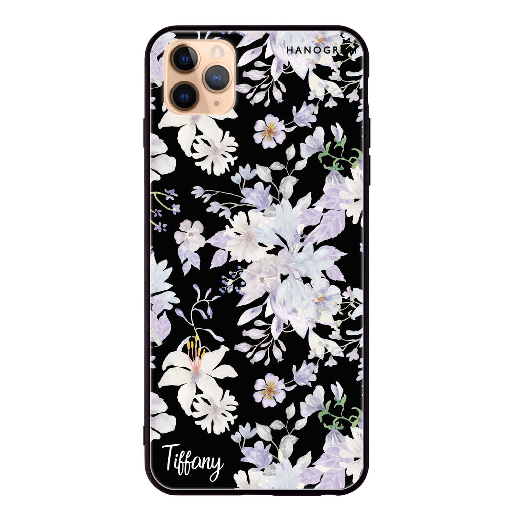 Serene Flowers Pattern iPhone 11 Pro 超薄強化玻璃殻