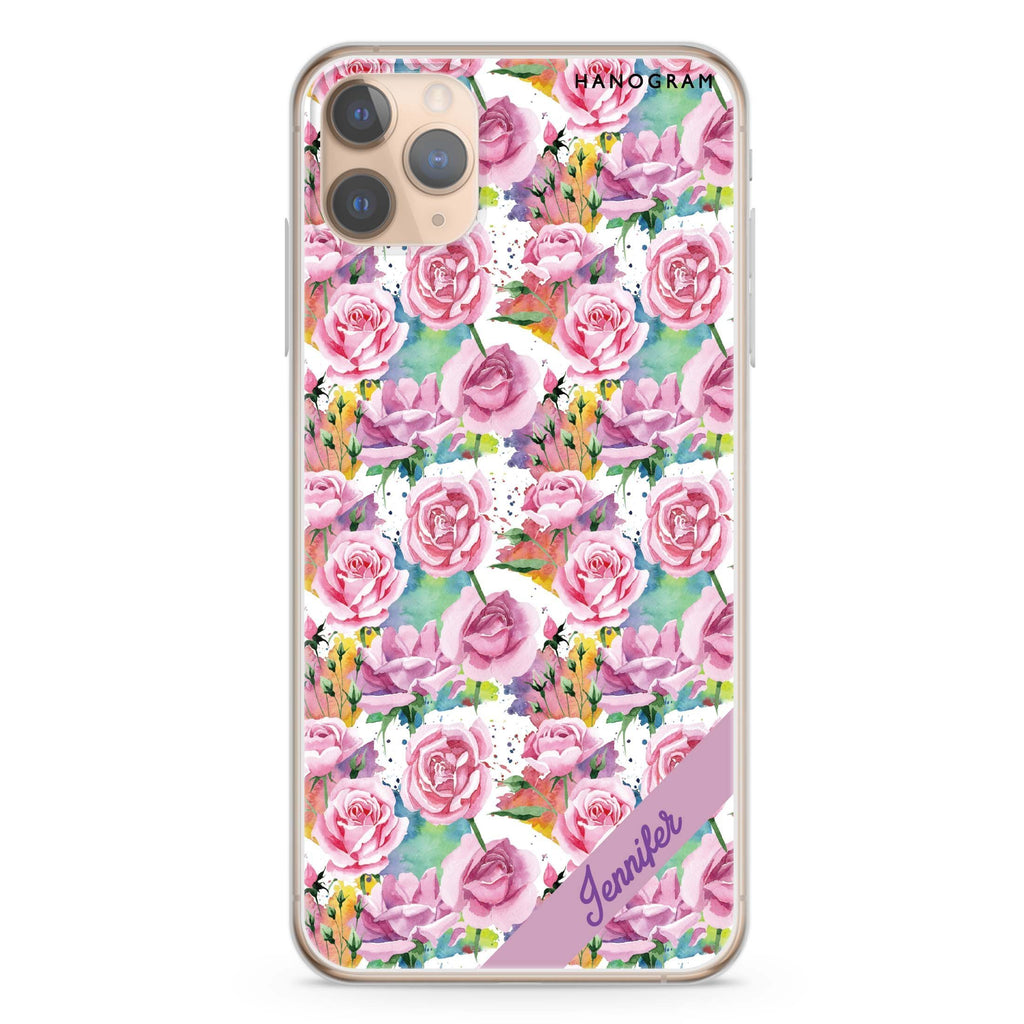 Colorful Rose iPhone 11 Pro 水晶透明保護殼