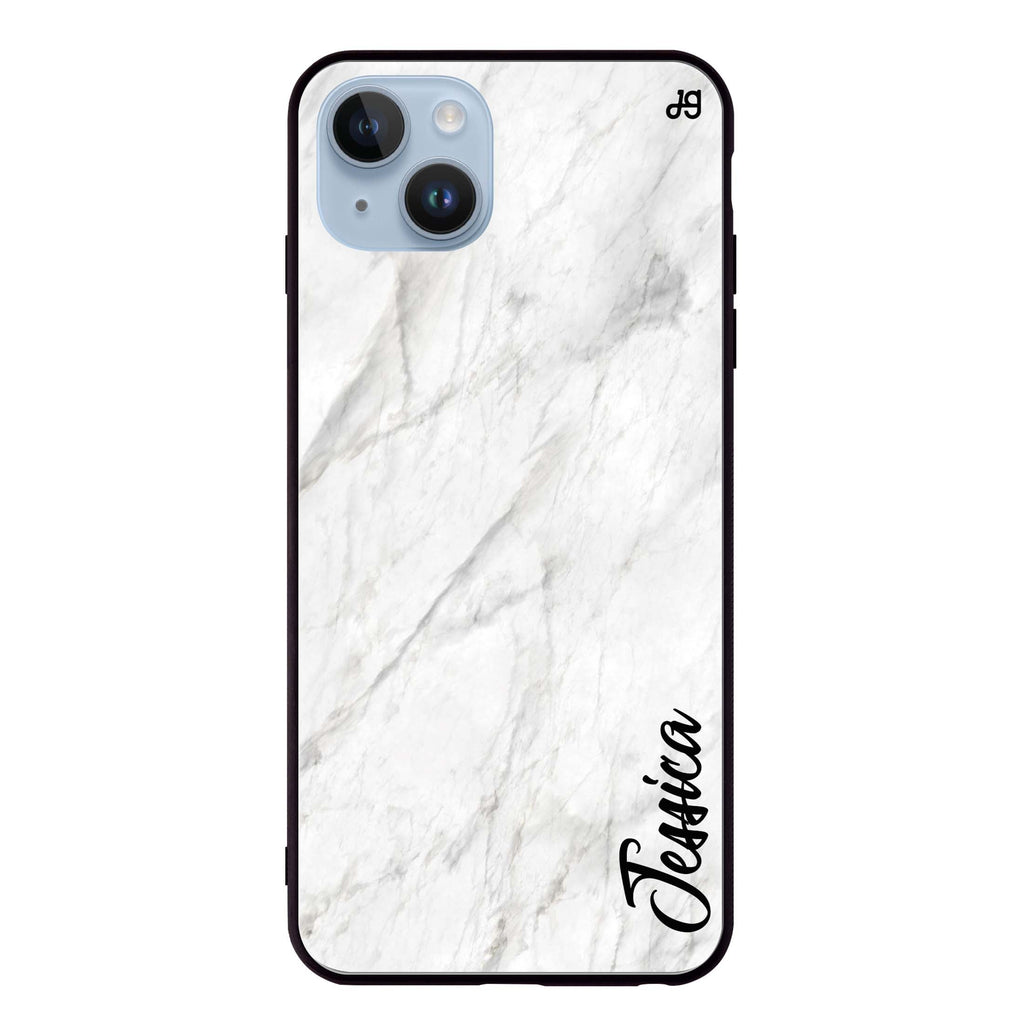 White Marble – Deep Love iPhone 13 Mini 超薄強化玻璃殻