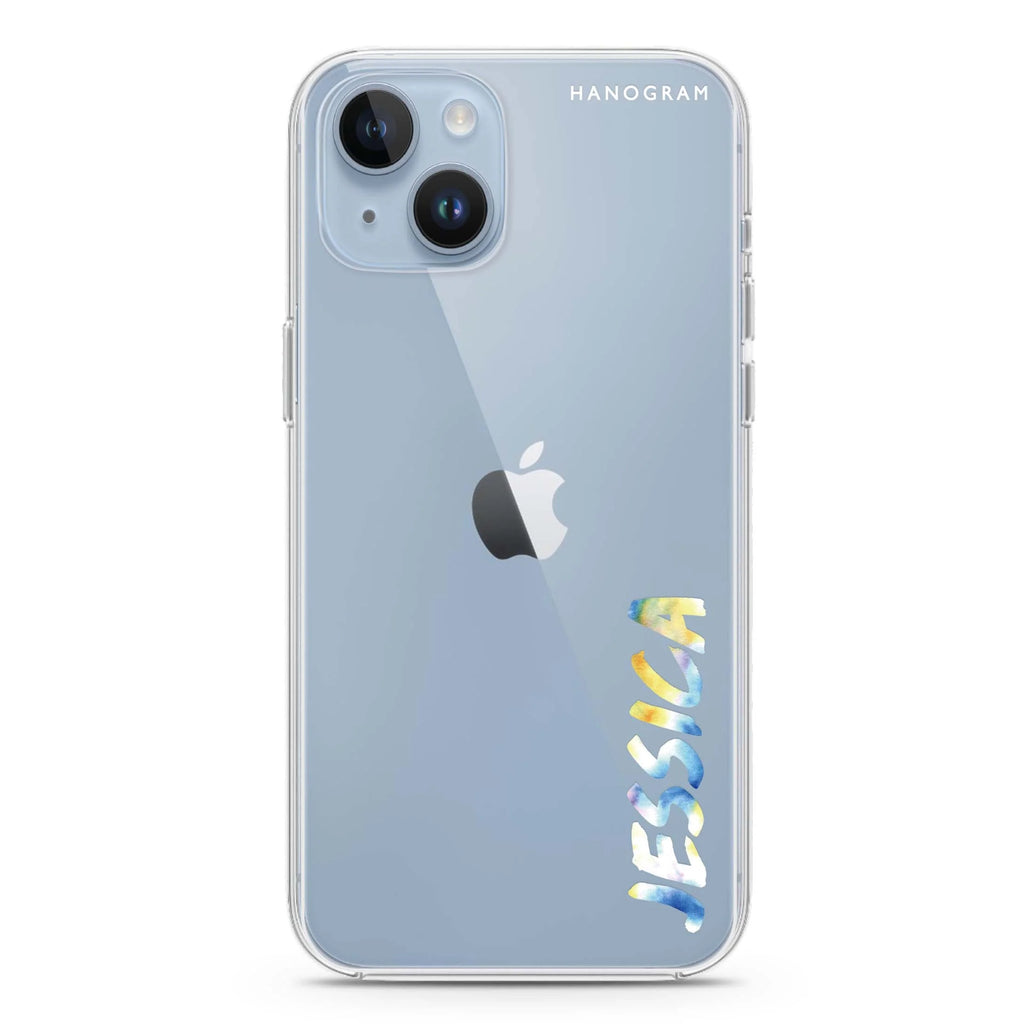 My Watercolour Name iPhone 14 plus 水晶透明保護殼