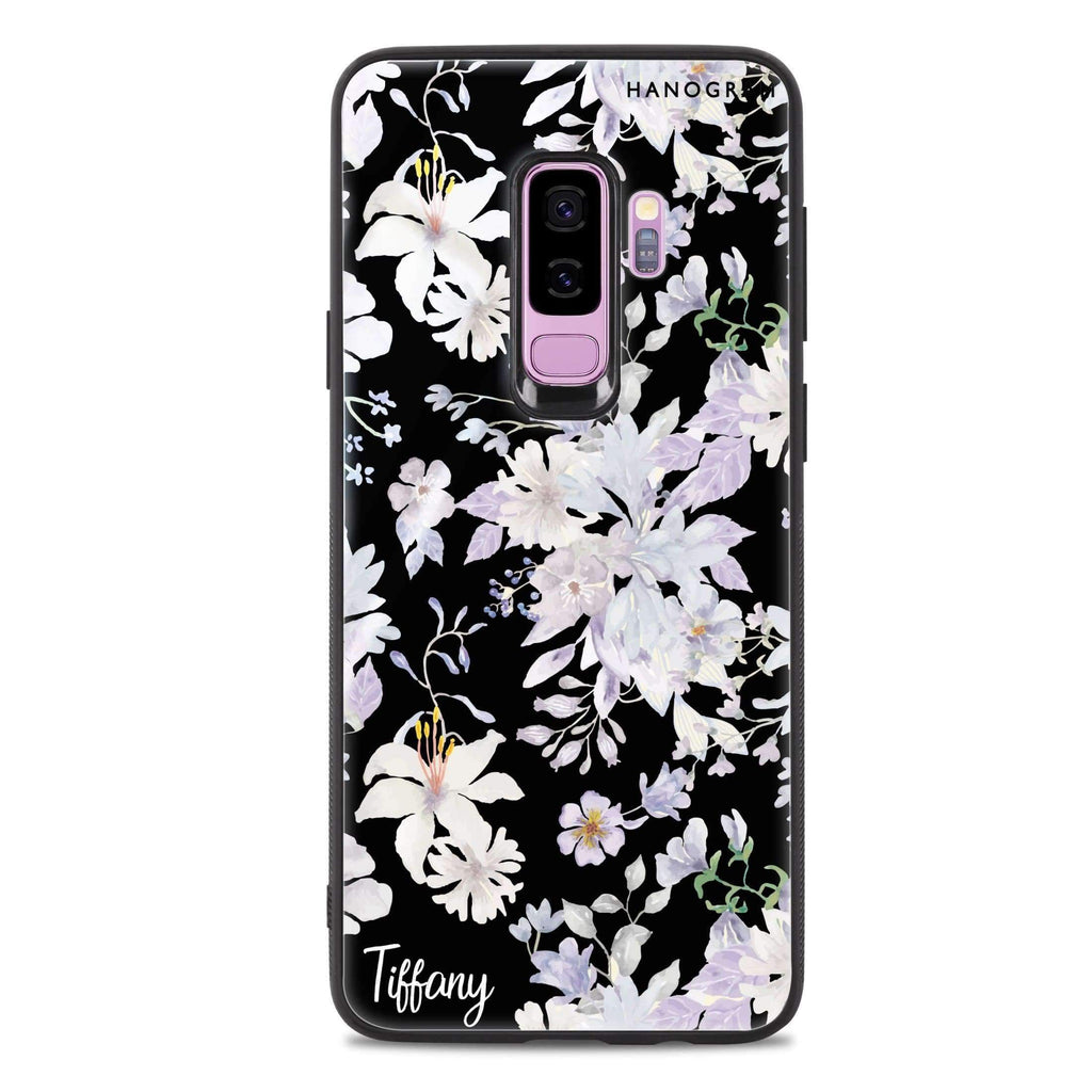 Serene Flowers Pattern Samsung S9 Plus 超薄強化玻璃殻