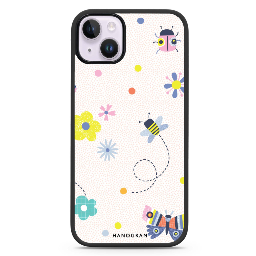 Cute Floral iPhone 14 Plus Magsafe 兼容防衝擊保護殼