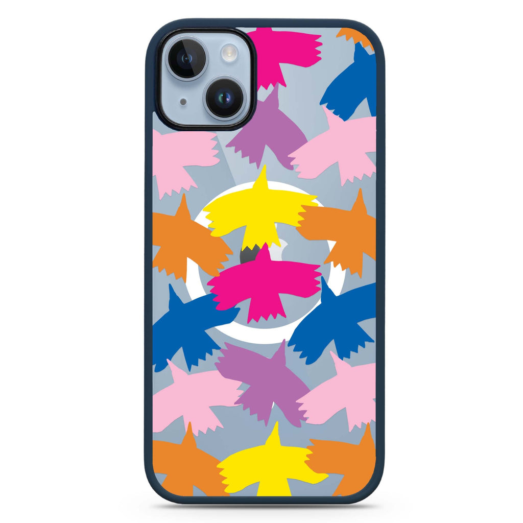 Colourful Birds iPhone 14 Plus Magsafe 兼容防衝擊保護殼