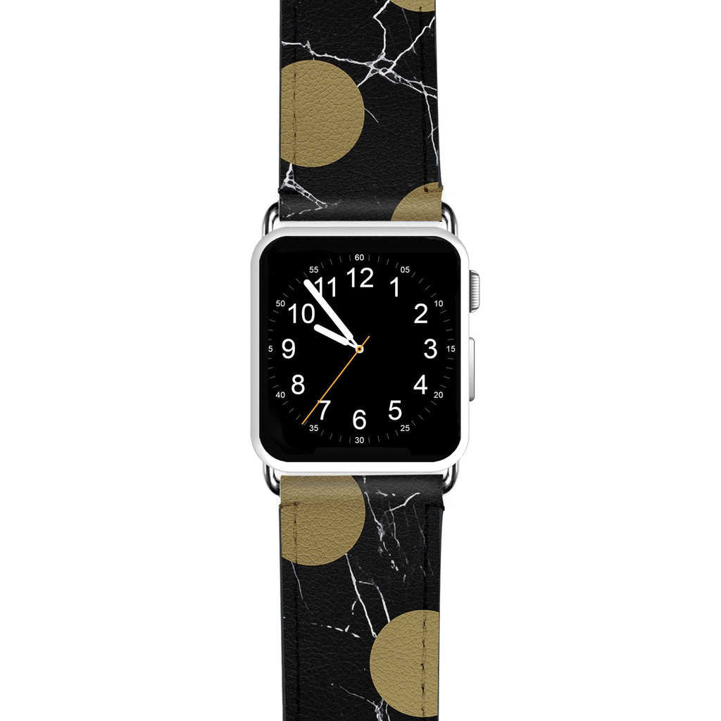 Black And Circle Marble APPLE WATCH 手錶帶