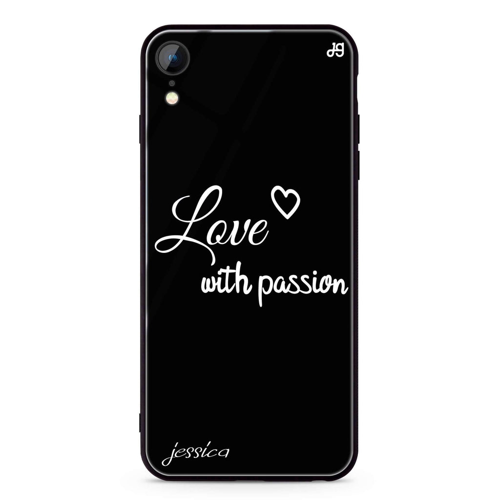 Always be true love with passion I iPhone XR 超薄強化玻璃殻